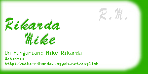 rikarda mike business card